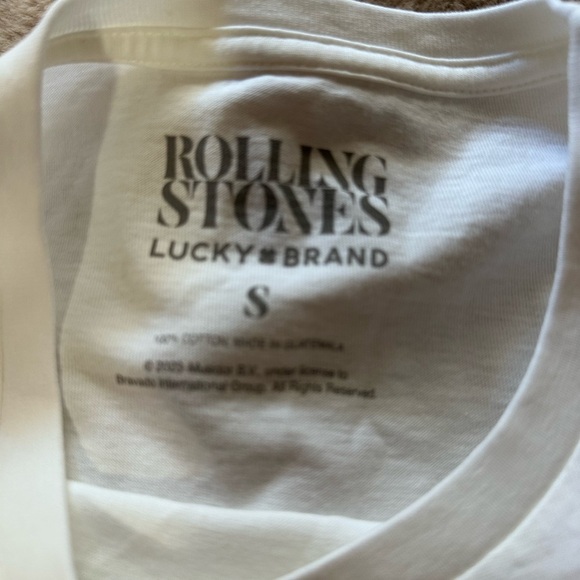 Lucky Brand White Rolling Stones Tee S - Picture 4 of 4